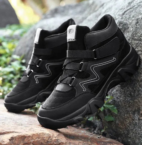 Men's classic leather lace-up casual shoes shown in available colours: black, brown, dark grey, black & white, and blue.