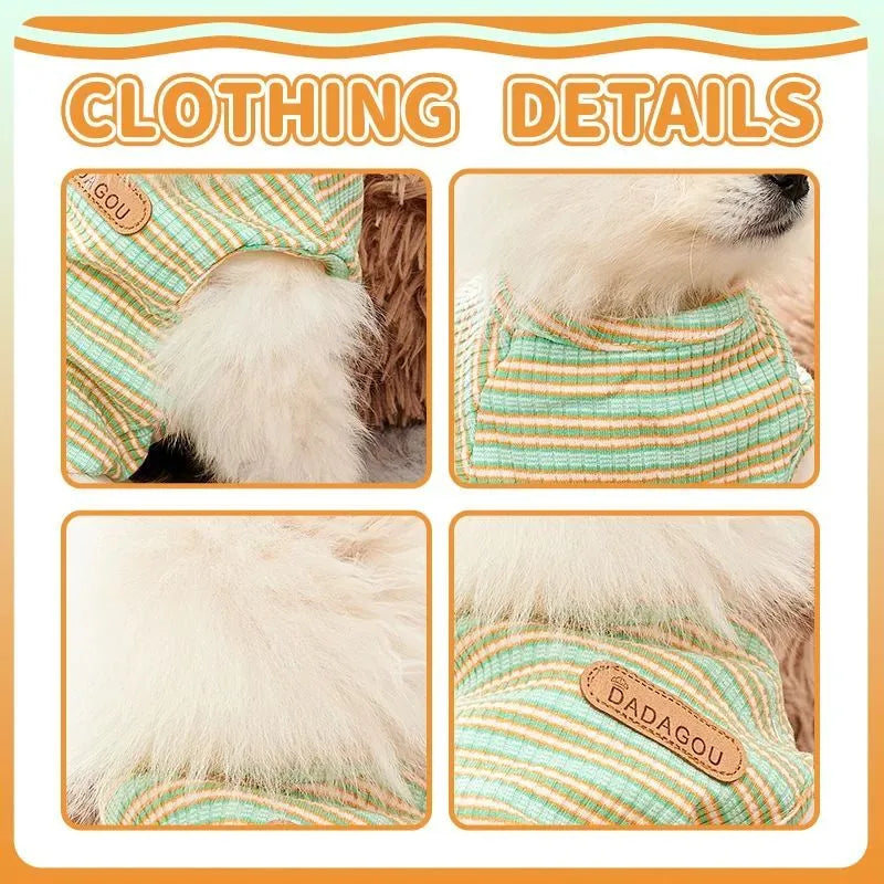 Cotton dog cooling vest for small medium breeds Chihuahua York in T-shirt style