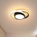 Modern Nordic geometric aluminium LED ceiling light in round and square shapes