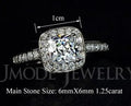 Real diamond ring 925 silver Korean edition white silver finish available in sizes 5 to 8