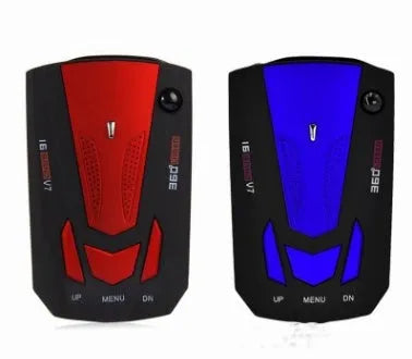 Electronic Dog V7 black vehicle radar detector with LED display and 360 degree scan