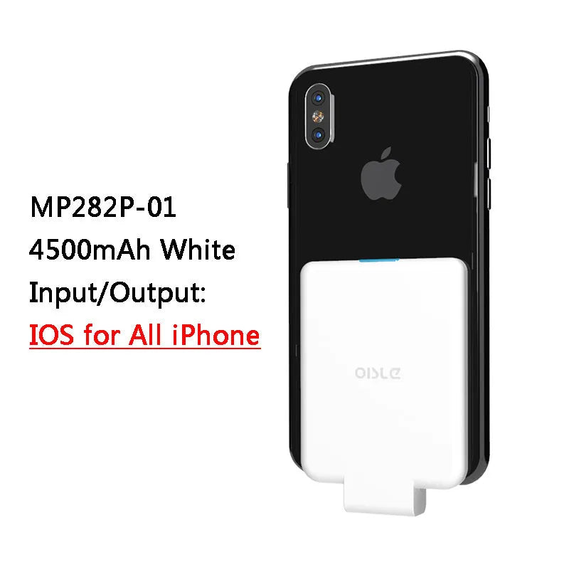 MP282P 4500mAh back clip battery pack in black white blue pink and red colour options