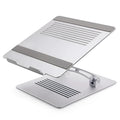 Folding lifting aluminium alloy laptop stand with adjustable height in black colour