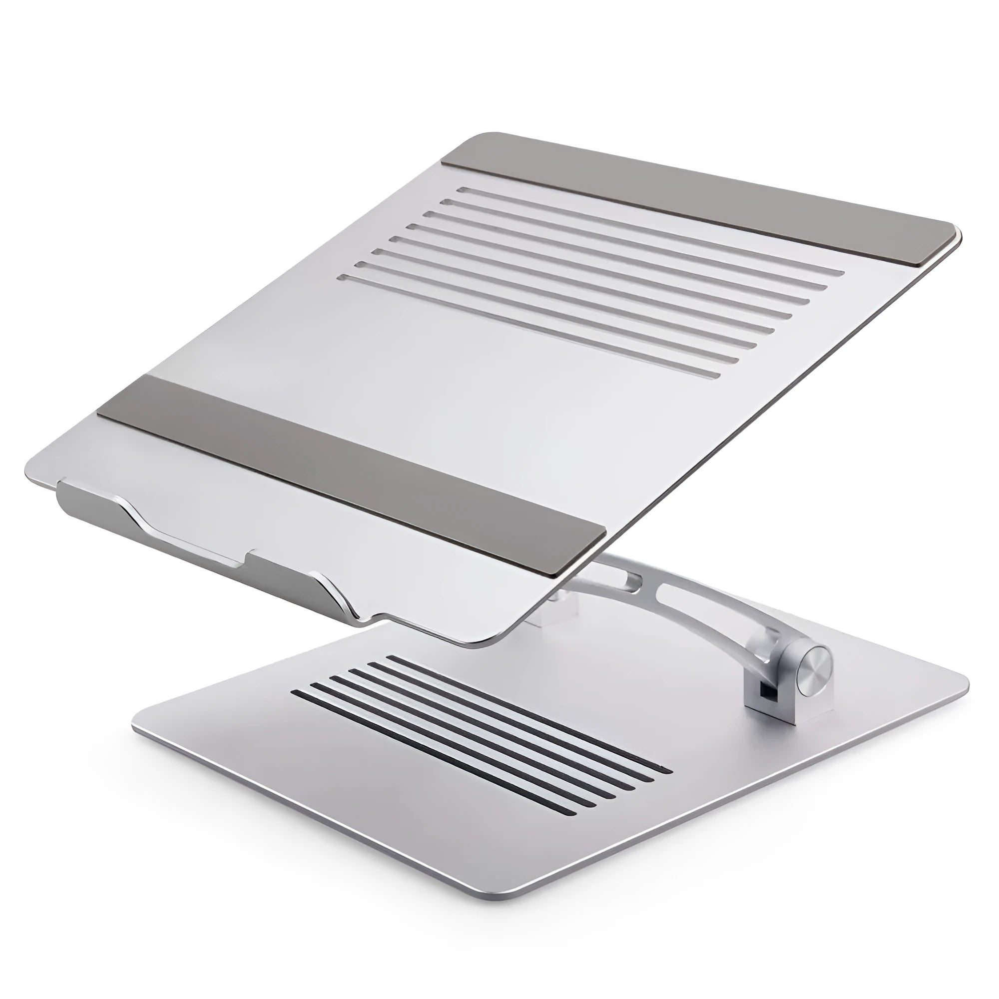 Folding lifting aluminium alloy laptop stand with adjustable height in black colour