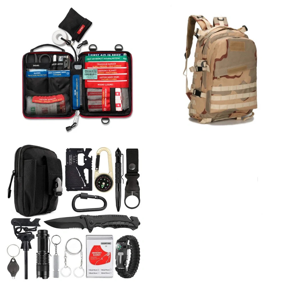 Amazon's 17.5×12×6cm multi-function survival tool with SOS features for camping