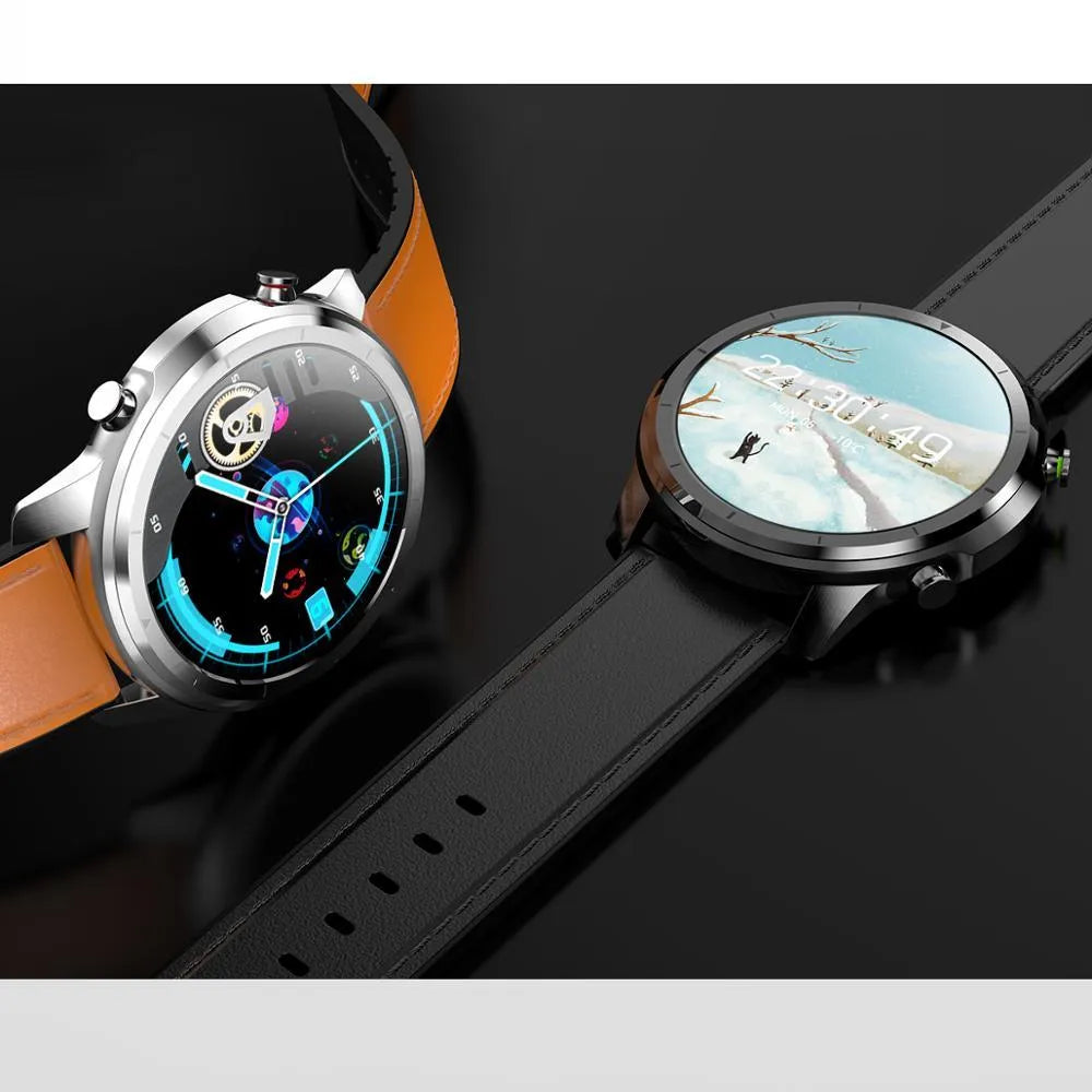 LEMFO LF26 smart bracelet showing 1.3 inch screen with touch and button controls in five colour options