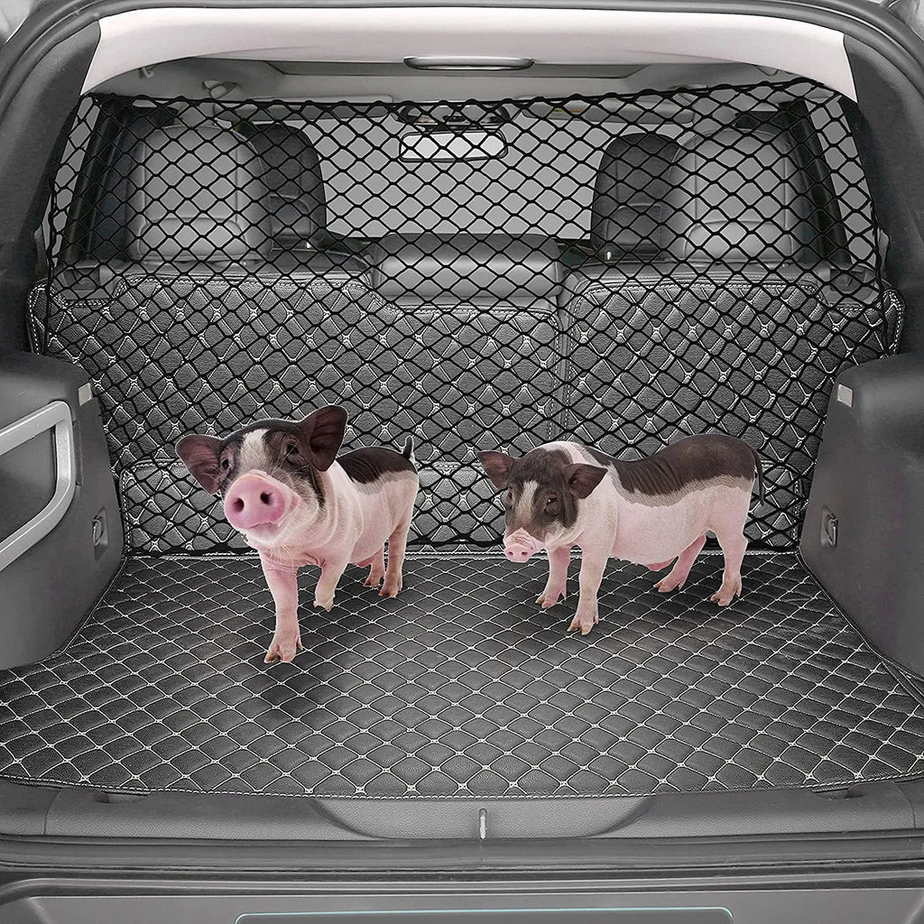 Black mesh dog protective net isolation fence for hatchback car trunk 120cm by 70cm