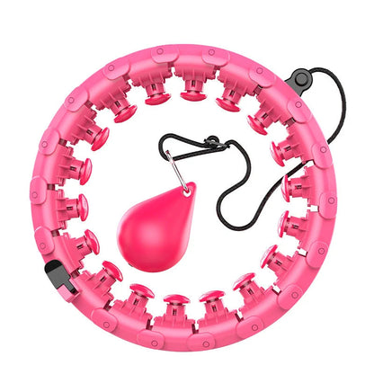 Magic Smart Hoop - Adjustable fitness hoop with massage features in pink, blue, and purple