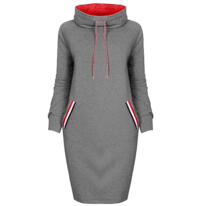 Elegant long sleeve midi dress in various colors, perfect for casual or formal occasions