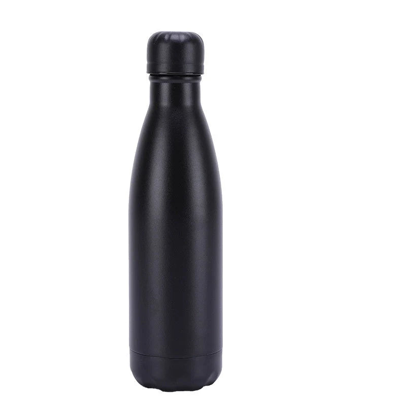Insulated stainless steel water bottle with rubber painted surface in various colours