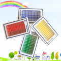 48 plastic microscope slides with plant and animal specimens in colour-coded boxes for children's science observation