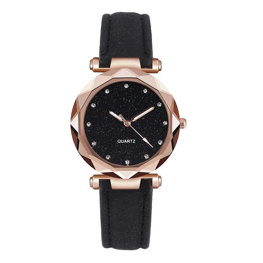 Stylish starry wristwatch with a variety of color options, featuring a sleek design and premium materials.