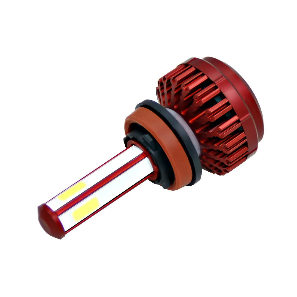 Car LED headlamp bulb 80W 8000lm 6000K white with double ball bearing fan and COB chip