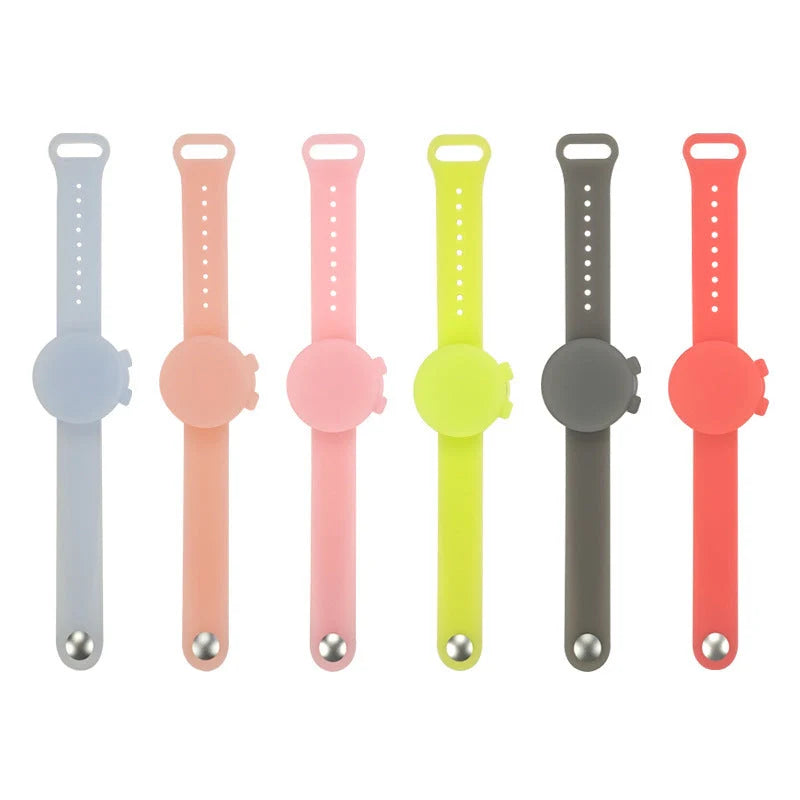 Outdoor silicone wristband hand sanitizer disinfectant bracelet in various colours
