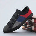 Men's low-top canvas sneakers with elastic band and rubber sole in beige colour