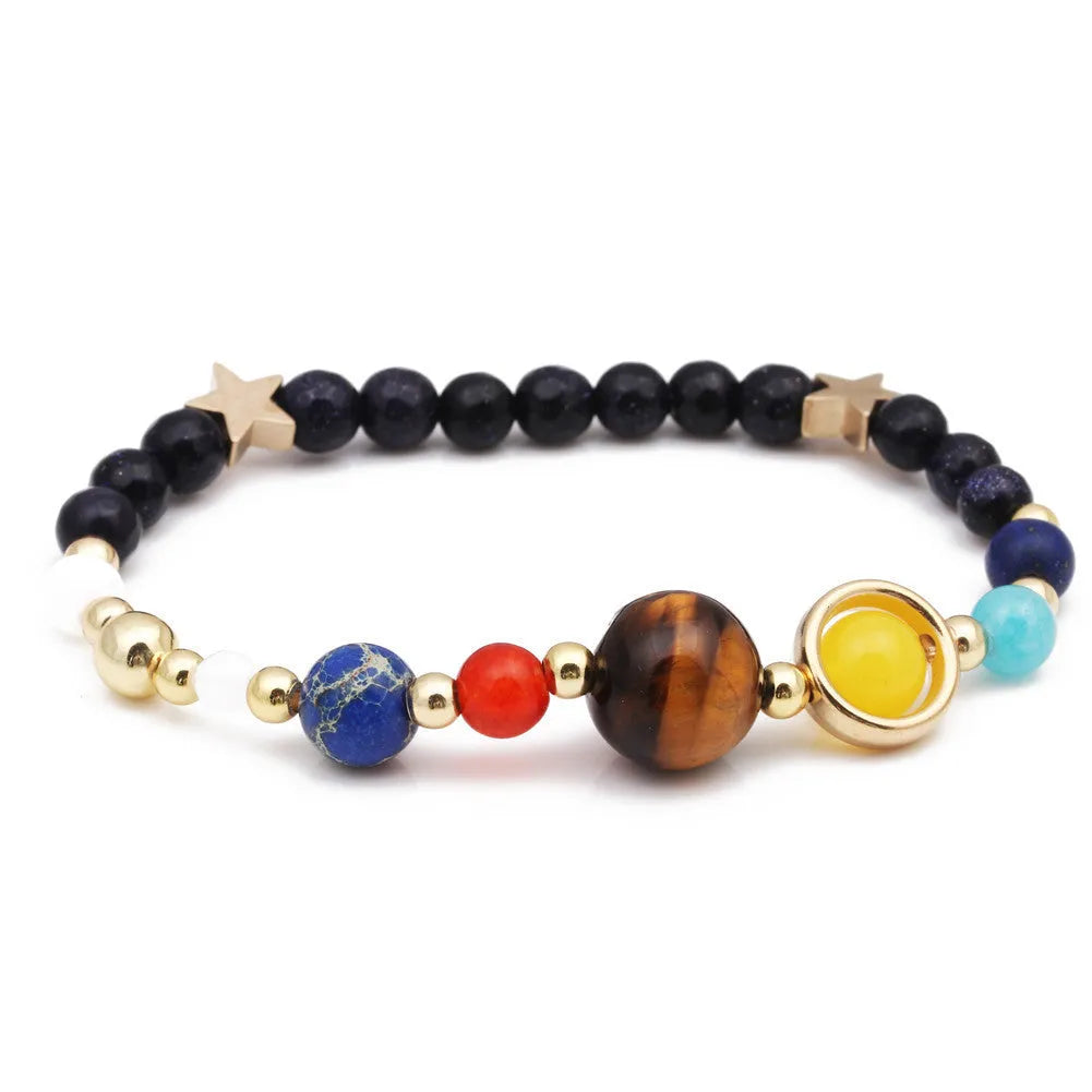 Unisex alloy bracelet with constellation motif and electroplated finish in photo colour
