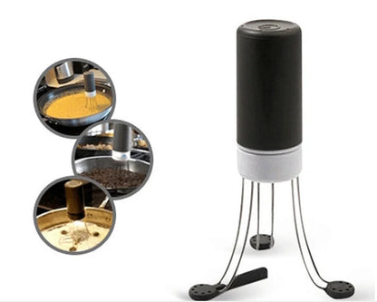 Wireless 3-Speed Automatic Stirrer in black and white, compact kitchen gadget