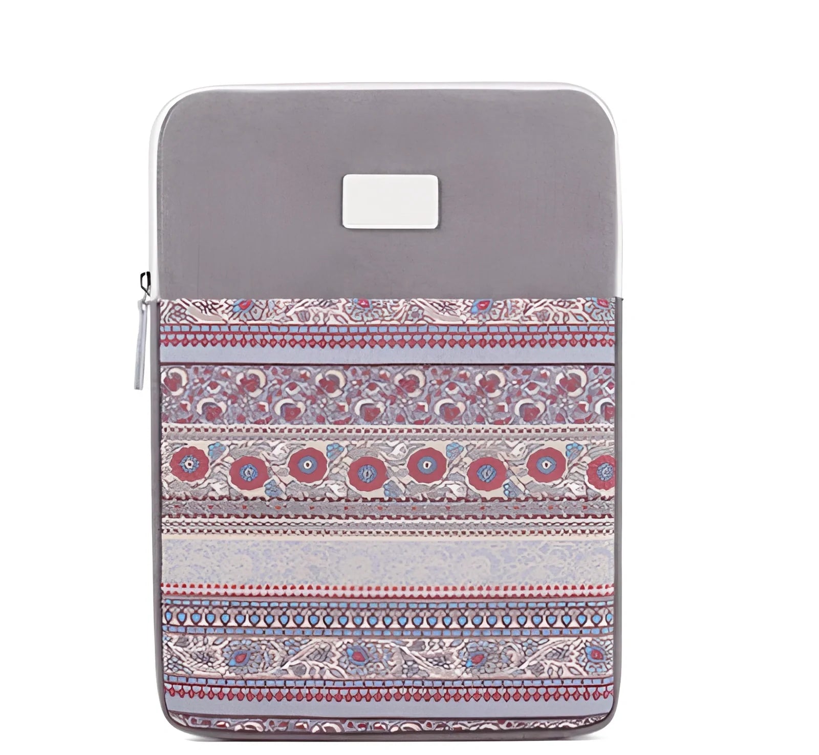 Canvas laptop sleeve showing size options for 11-15 inch devices with protective padding