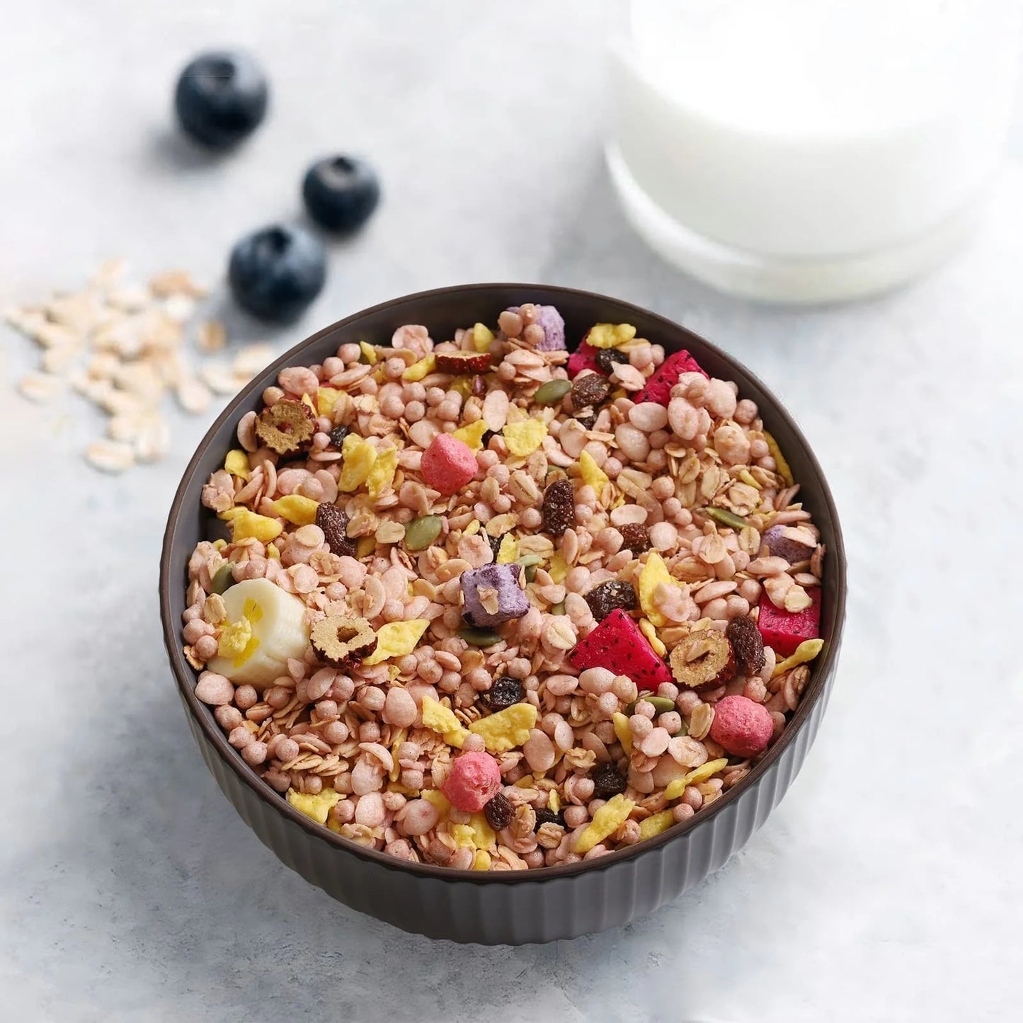 Set of 4 ceramic bowls, 46oz each, grey and green options, microwave and oven safe