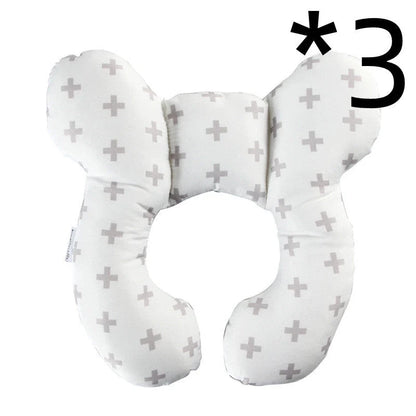 U-shaped baby head support pillow in various styles for car safety seats