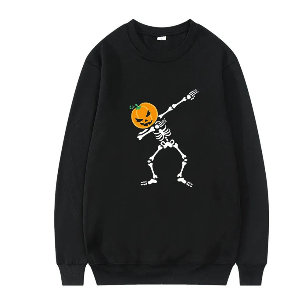 Women's printed long sleeve crew neck top in a cotton blend fabric, shown in one of five colour options.