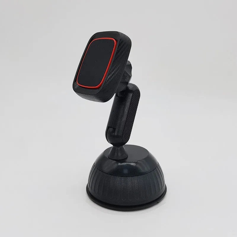 Black car air vent phone holder with long brush mounting mechanism for dashboard placement