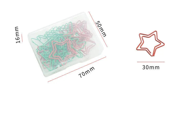 Assorted Christmas-themed special-shaped metal paper clips in festive colours, set of 18 pieces