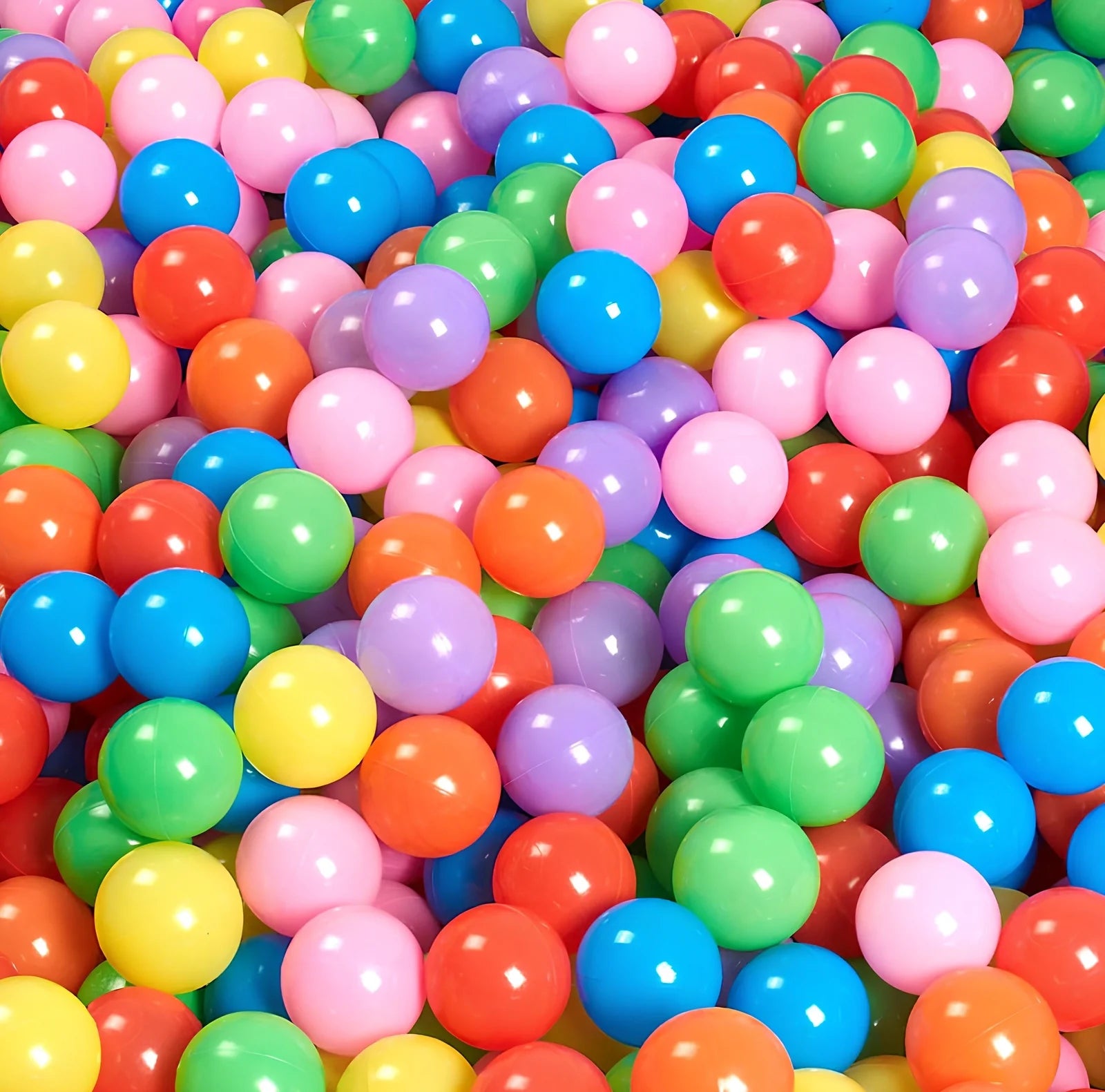 145x145cm baby crawling mat with colourful 5.5cm PE balls and toddler fence enclosure