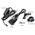 Dual USB 12V waterproof motorcycle handlebar charger with ABD housing, two ports for charging phones and GPS