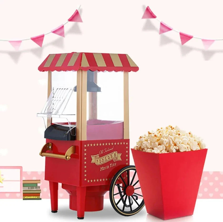 Mini Classic Car Popcorn Machine with hot air technology for oil-free popcorn