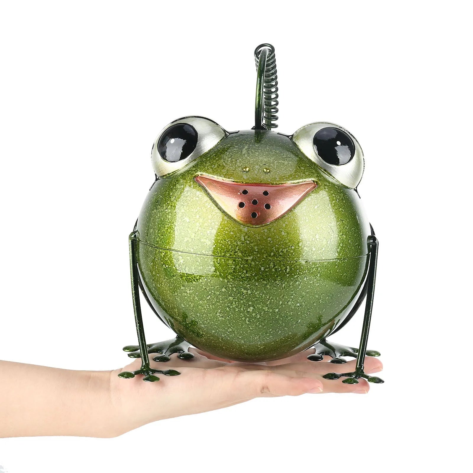 Creative cartoon iron frog watering pot wrought iron garden home decoration novelty watering can