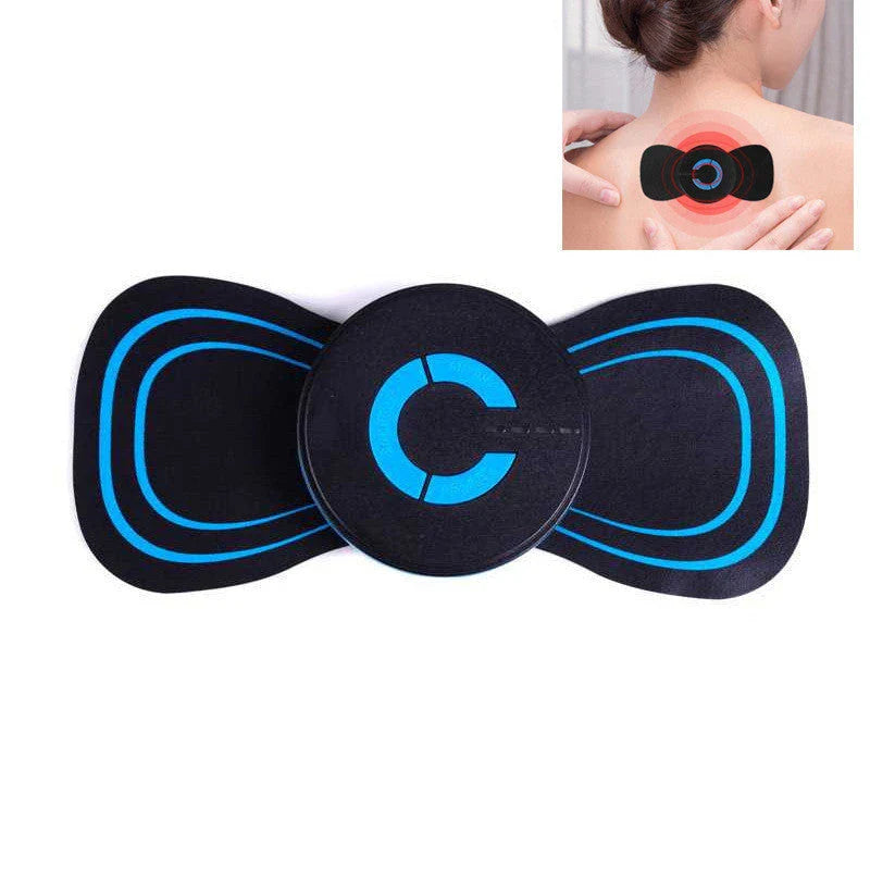 HQ-185 Mini Electric Shoulder and Neck Massager in black with massage patch