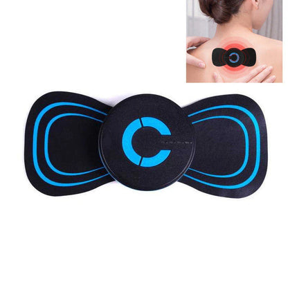 HQ-185 Mini Electric Shoulder and Neck Massager in black with massage patch