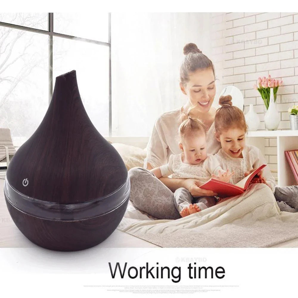 LED Essential Oil Diffuser with ultrasonic technology for calm and moisture
