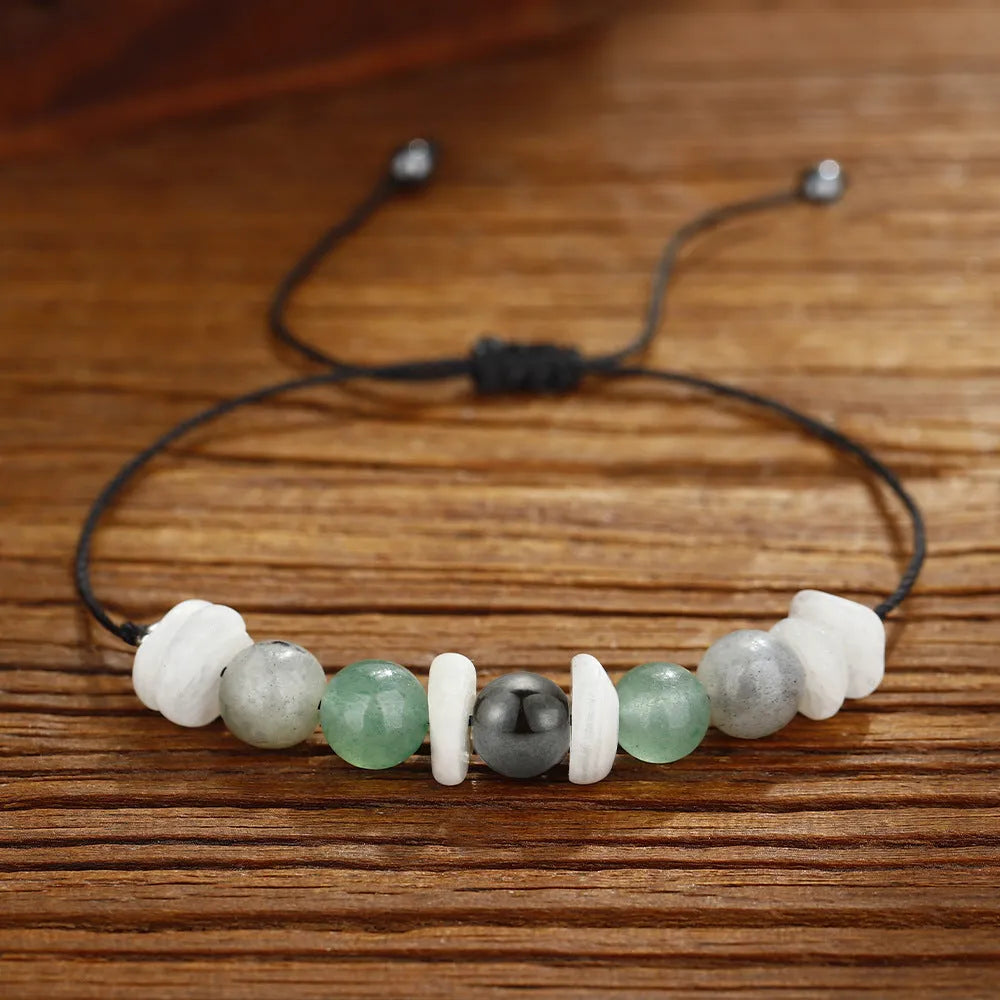 Geometric stone bracelet with wax line beading in colour 3906 for women