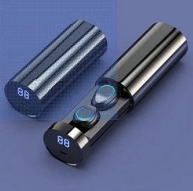 Wireless Dual Ear Bluetooth Headset in Black with graphene speakers