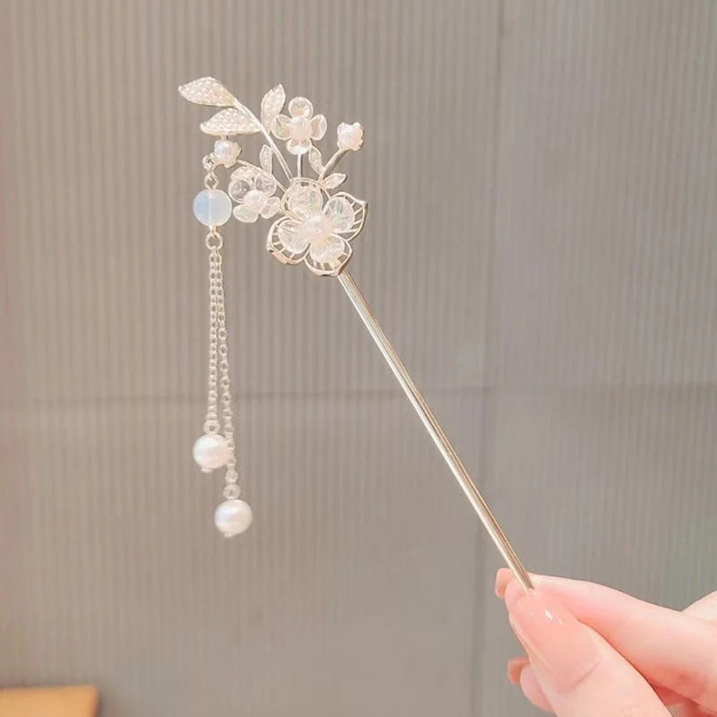 Lily of the Valley alloy flower hairpin with electroplating finish