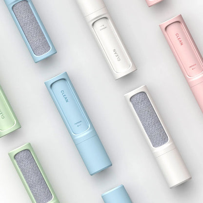 Rotating cylinder electrostatic hair remover brush in multiple colours