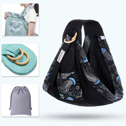 Adjustable baby wrap carrier sling in various colors for comfortable infant nursing