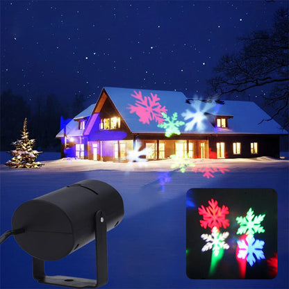 Christmas LED Laser Projector with colourful rotating patterns for festive decorations