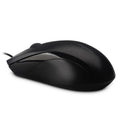 Black wired USB optical mouse with 1000dpi and 1.5m cable for desktop computer