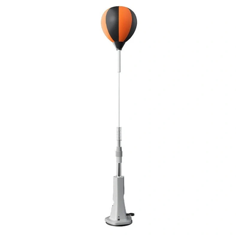 Vertical boxing target with adjustable height mechanism and PU striking surface for home training