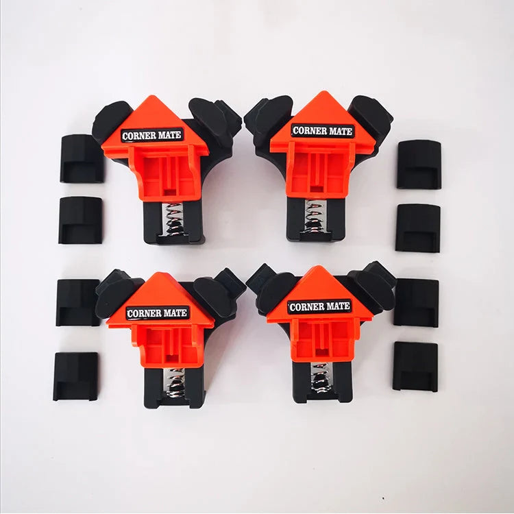 Woodworking right angle clip with adjustable angles for precise clamping