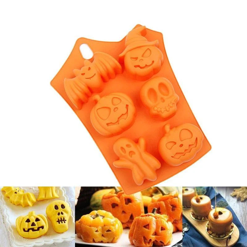 Halloween pumpkin silicone cake mold for baking and decorations, 23x16.5x3cm