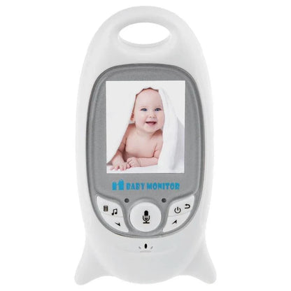 Compact infant wireless video baby monitor with temperature monitoring and night vision