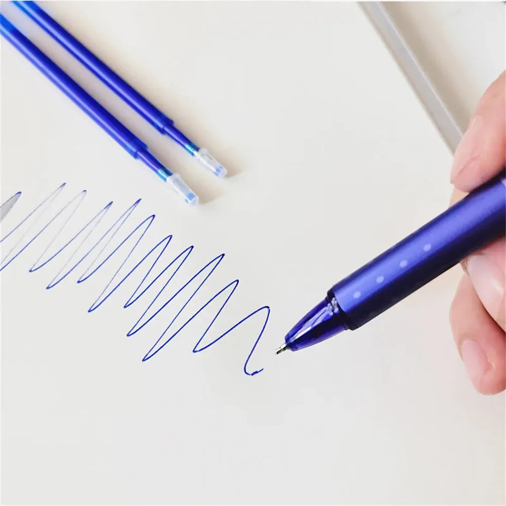 Hot Erasable Push Gel Pen with 0.5mm stainless steel nib for school use