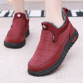 Women's black casual flat boots with round toe and rubber sole