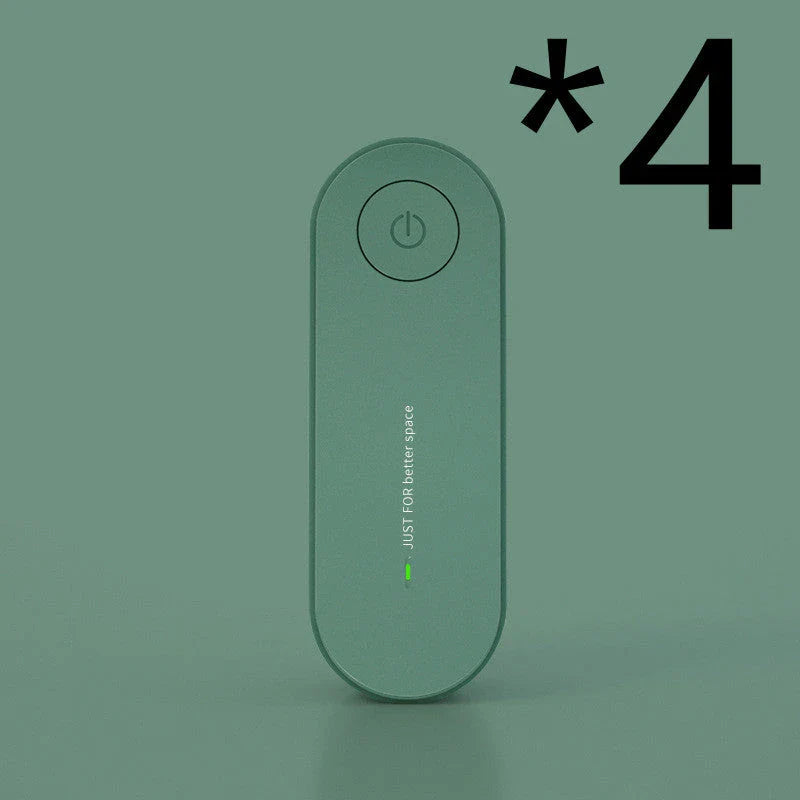 Compact negative ion air purifier in various colors, releasing 5 million ions to purify the air in your home or office