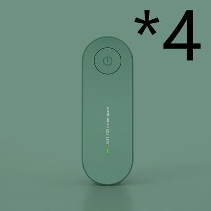 Compact negative ion air purifier in various colors, releasing 5 million ions to purify the air in your home or office