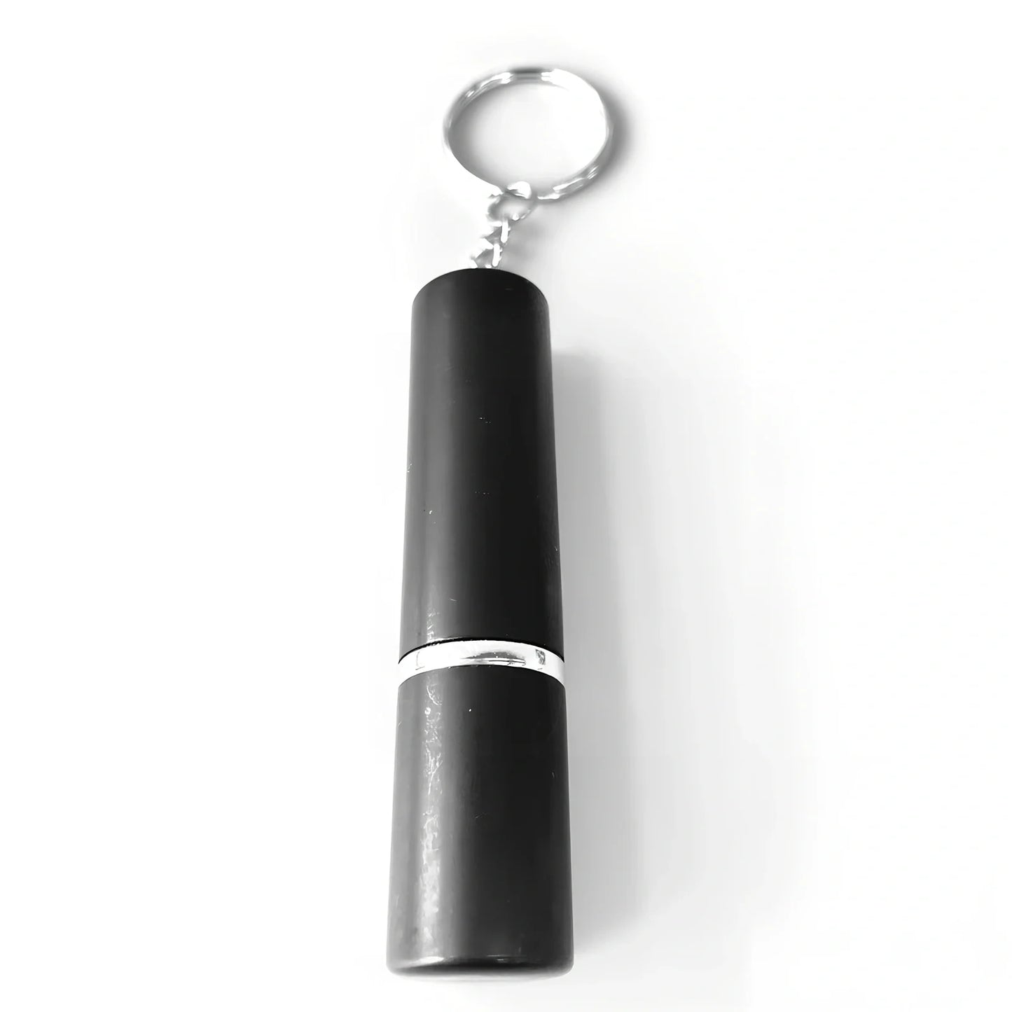 Black self-defence keychain set with alarm, bottle opener, and multiple protection tools